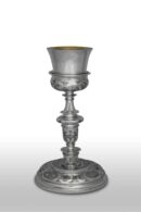 Cáliz cincelado en plata de ley