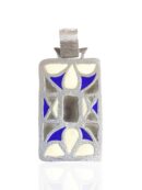 Colgante de Plata y Esmalte , Orfebrería Visigoda. Mod. Cabujón Rectangular