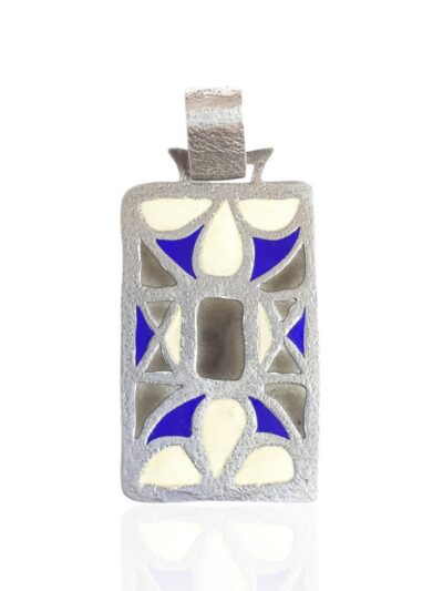 Colgante de Plata y Esmalte , Orfebrería Visigoda. Mod. Cabujón Rectangular