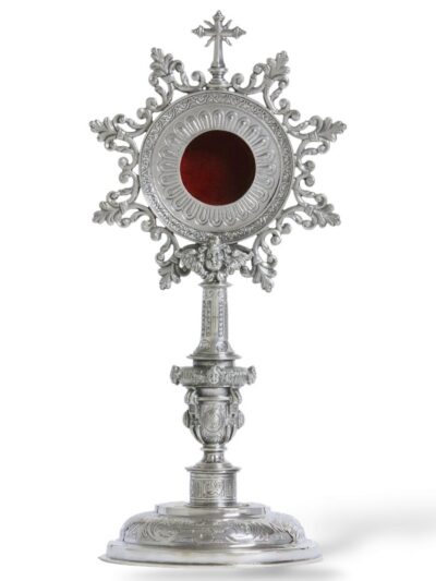 Relicario Fuste Manierista Ocho Rayos en Plata de Ley